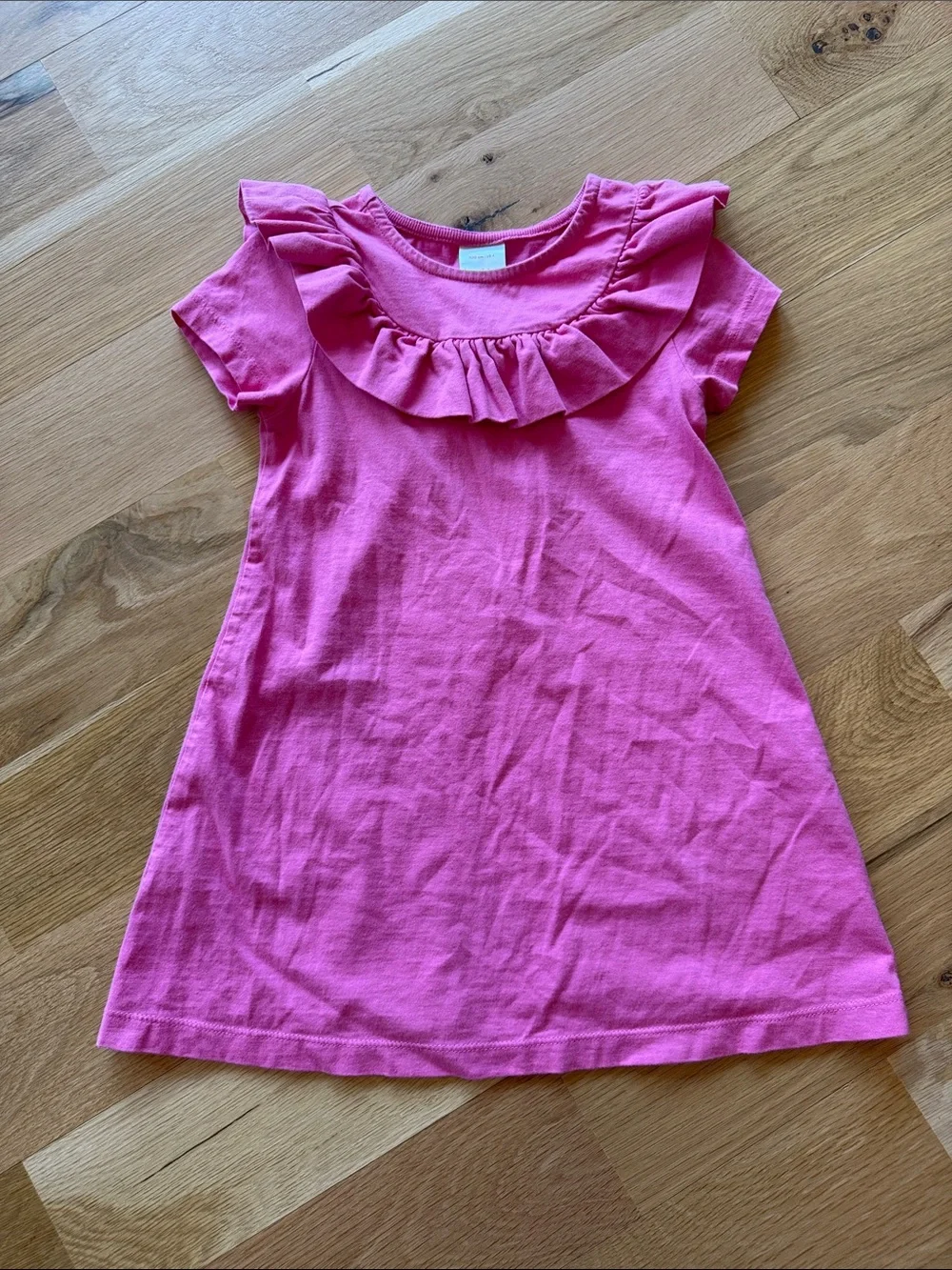 Hanna Andersson Pink Ruffle Neck Dress
